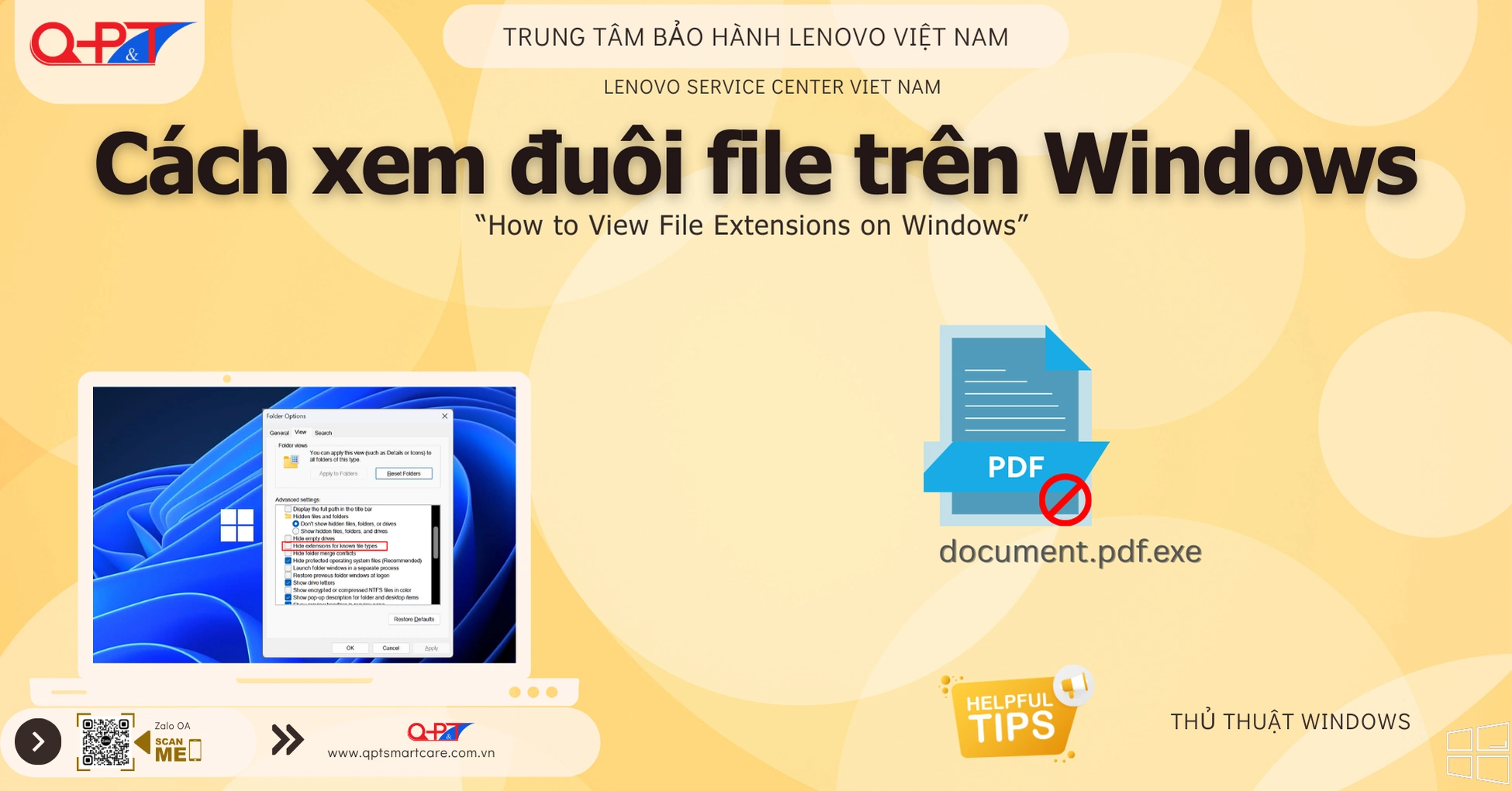 Pm Xem File.pdf Cách Xem Đuôi File Trên Windows - Trung tâm bảo hành Lenovo